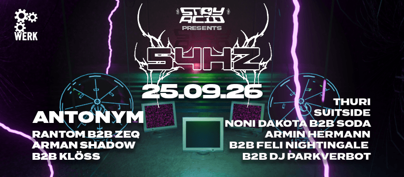 54Hz pres. ANTONYM Veranstaltungsplakat
