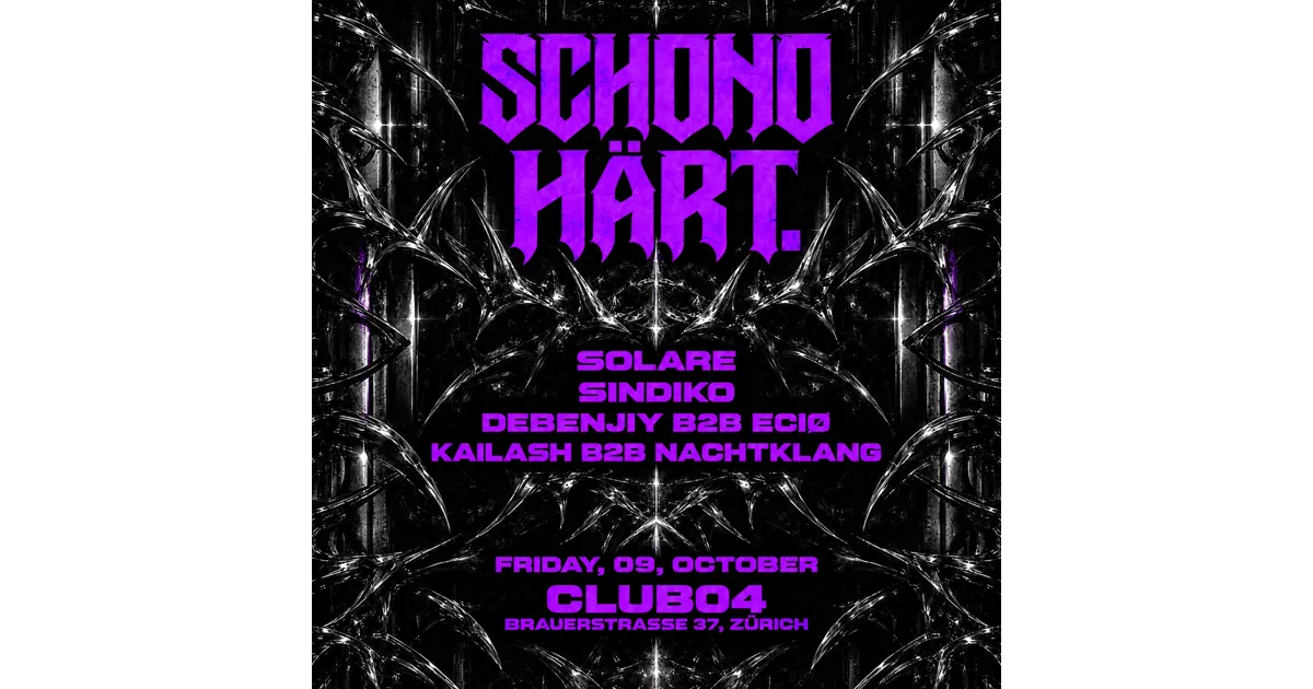 SCHONO HÄRT. event poster