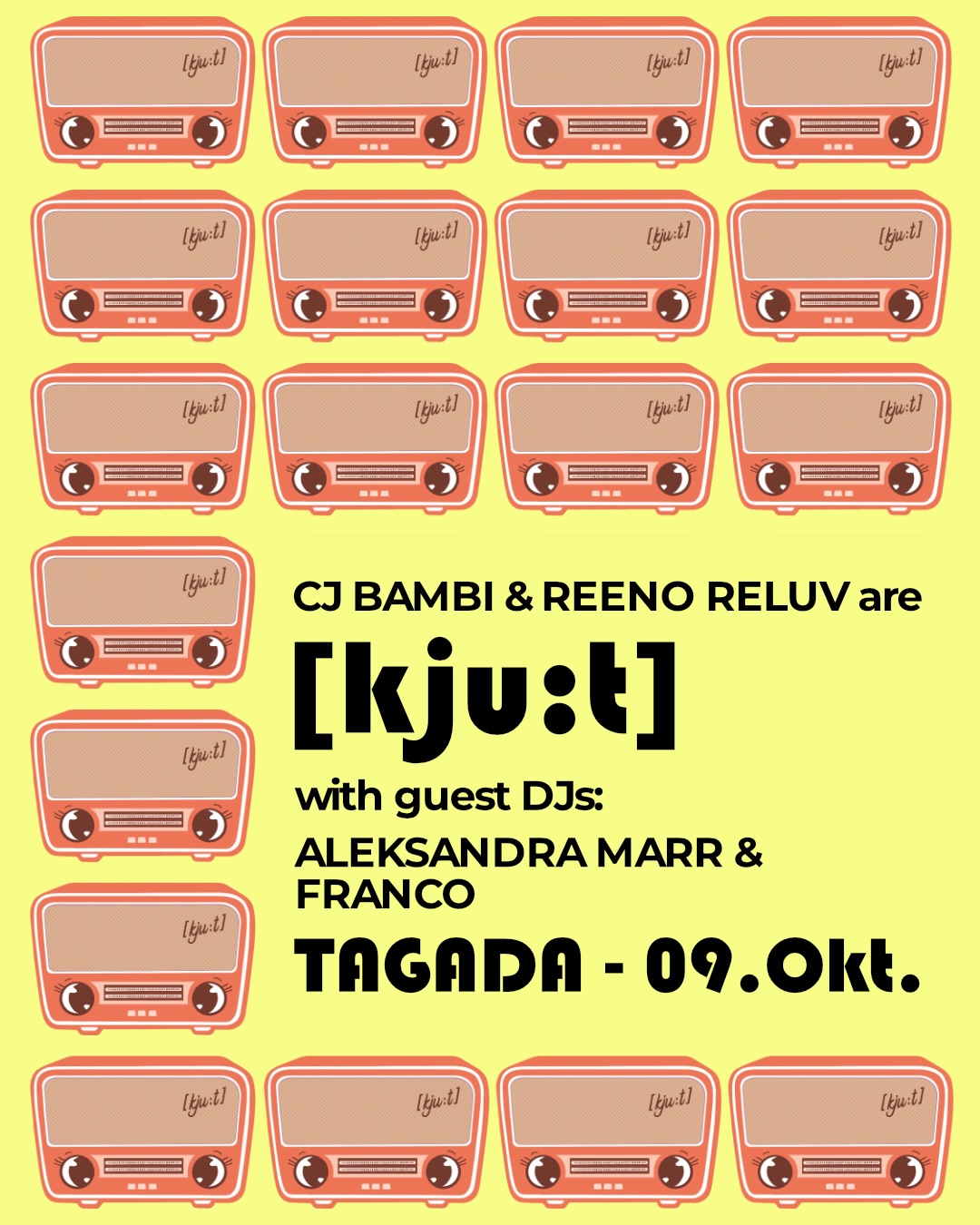 [kju:t] event poster