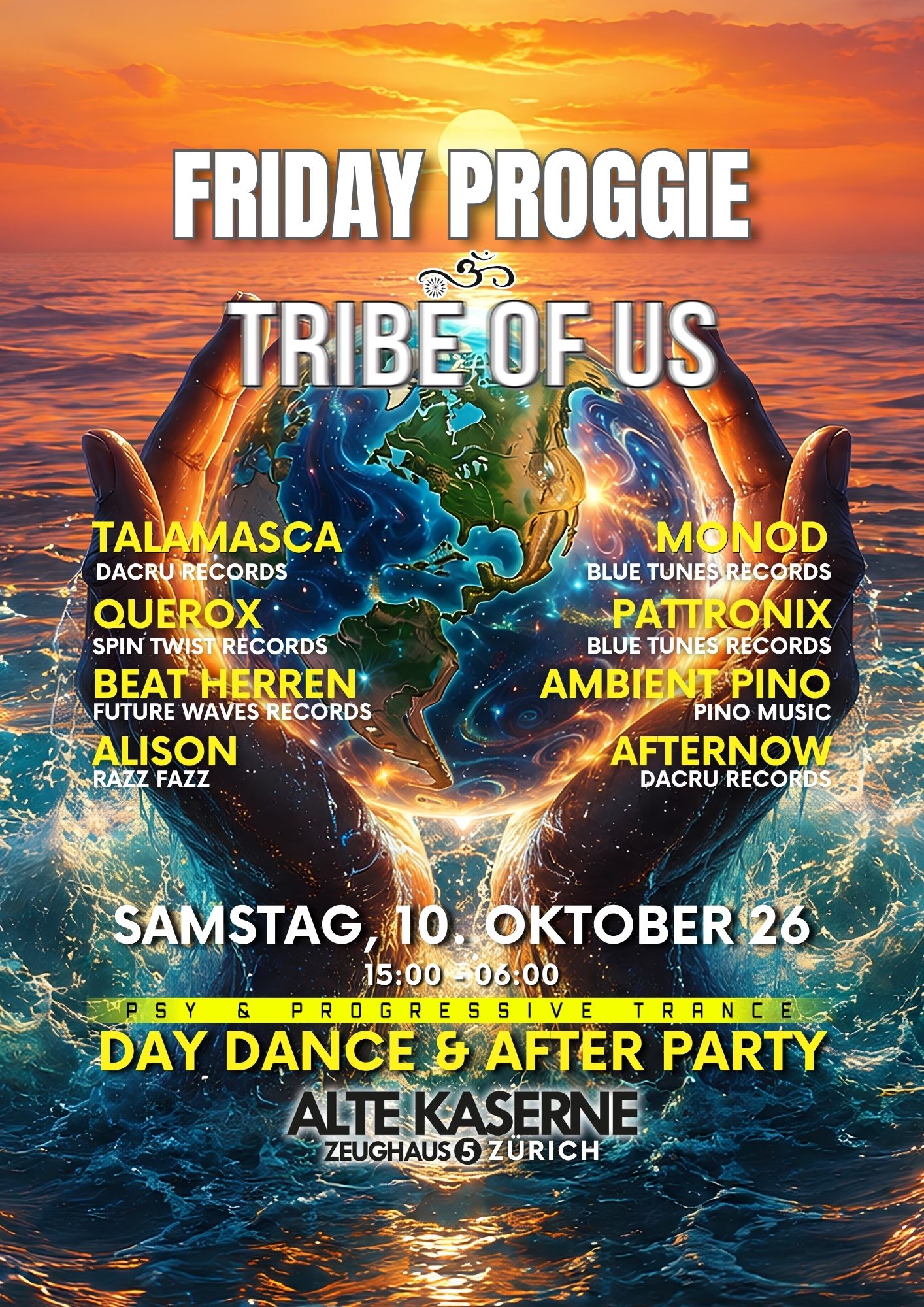 Friday Proggie meets Tribe Of Us event poster