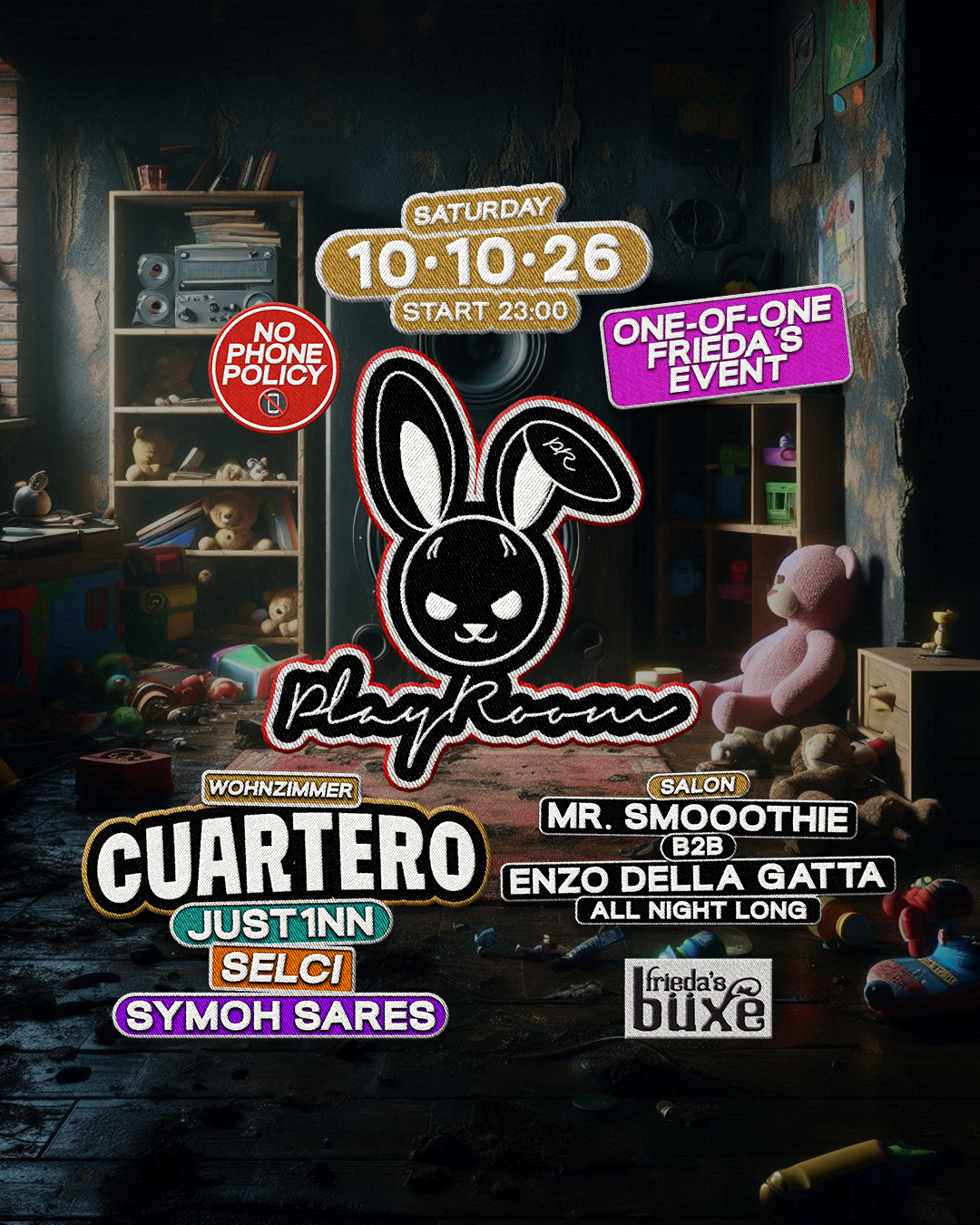 Playroom event poster
