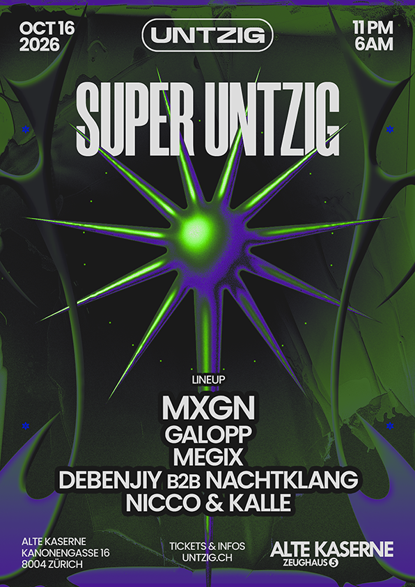 SUPER UNTZIG event poster
