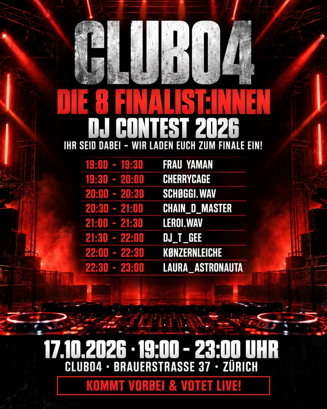 The DJ Contest 2026 — Final event poster