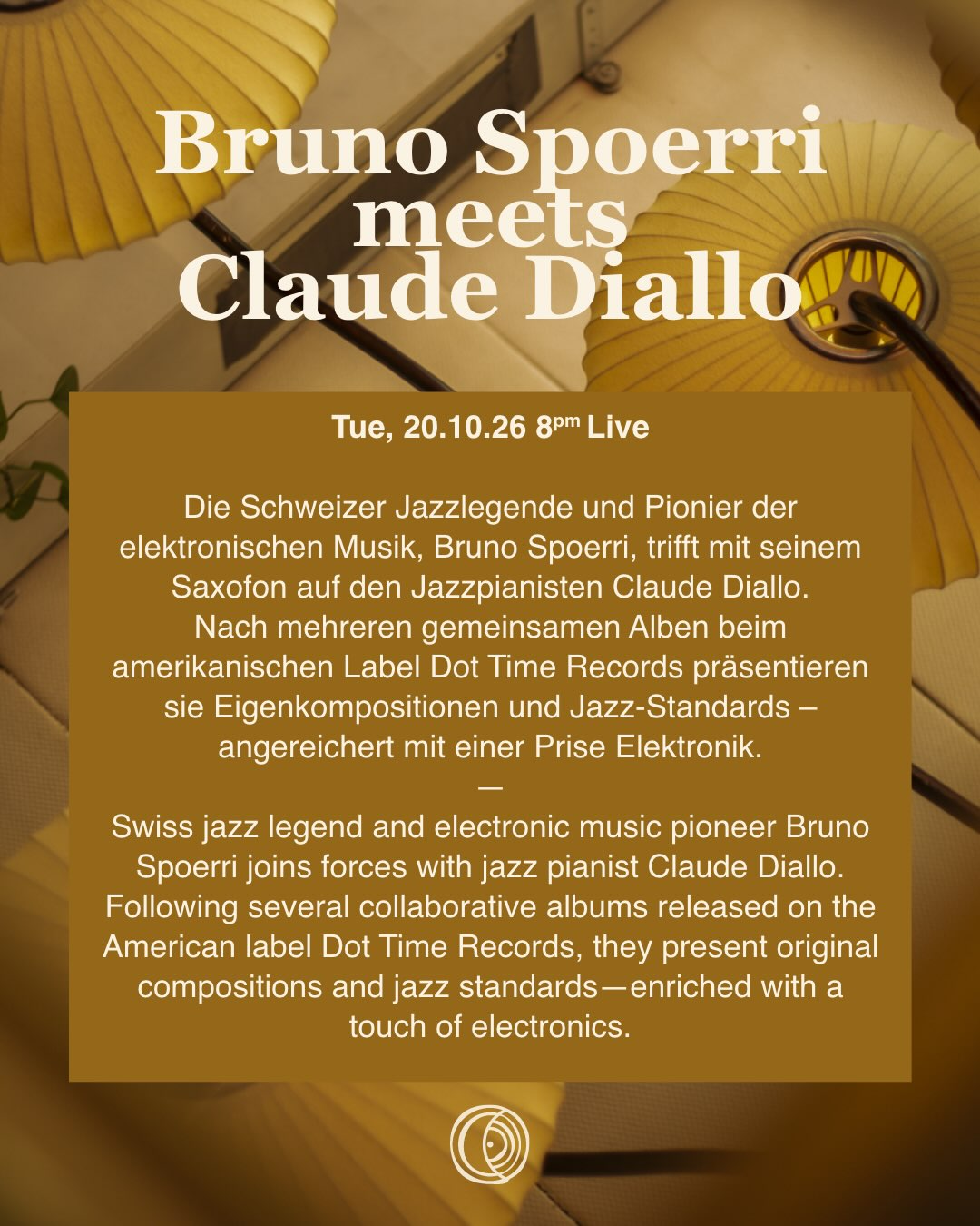 Bruno Spoerri meets Claude Diallo event poster
