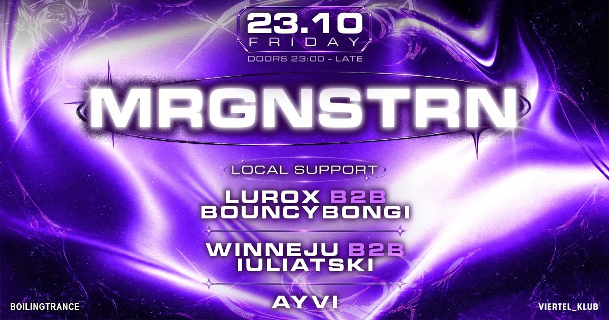 BoilingTrance w/ mrgnstrn event poster