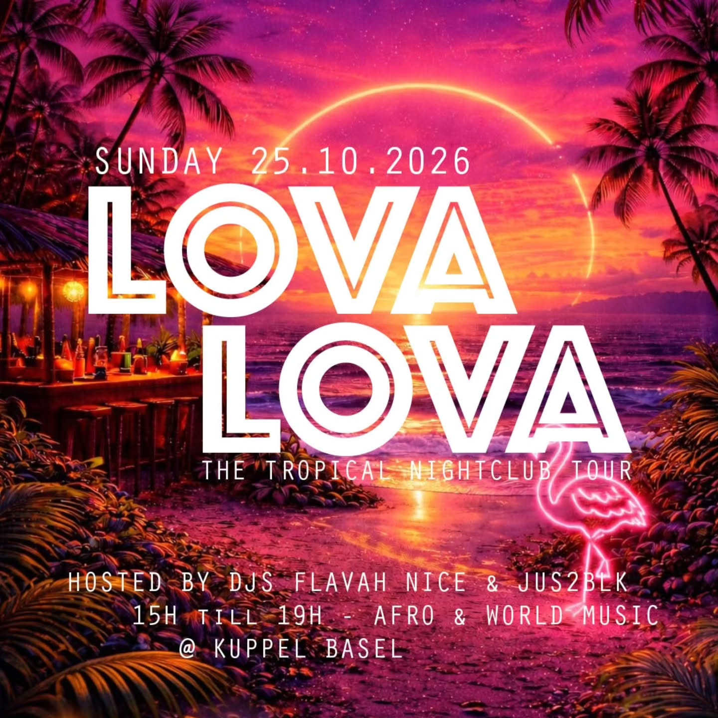Hidden Floor × LovaLova event poster