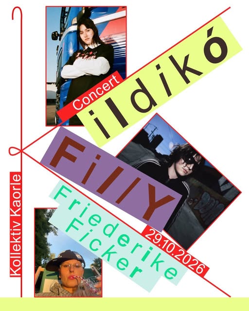 Filly — electronic live set at ildikó & Filly event poster