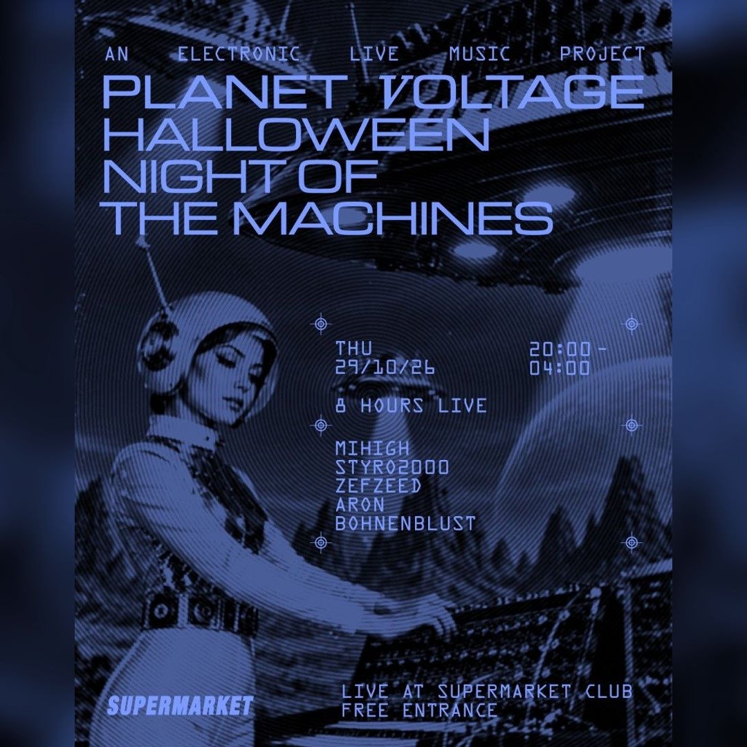 Planet Voltage – Halloween Night of the Machines event poster