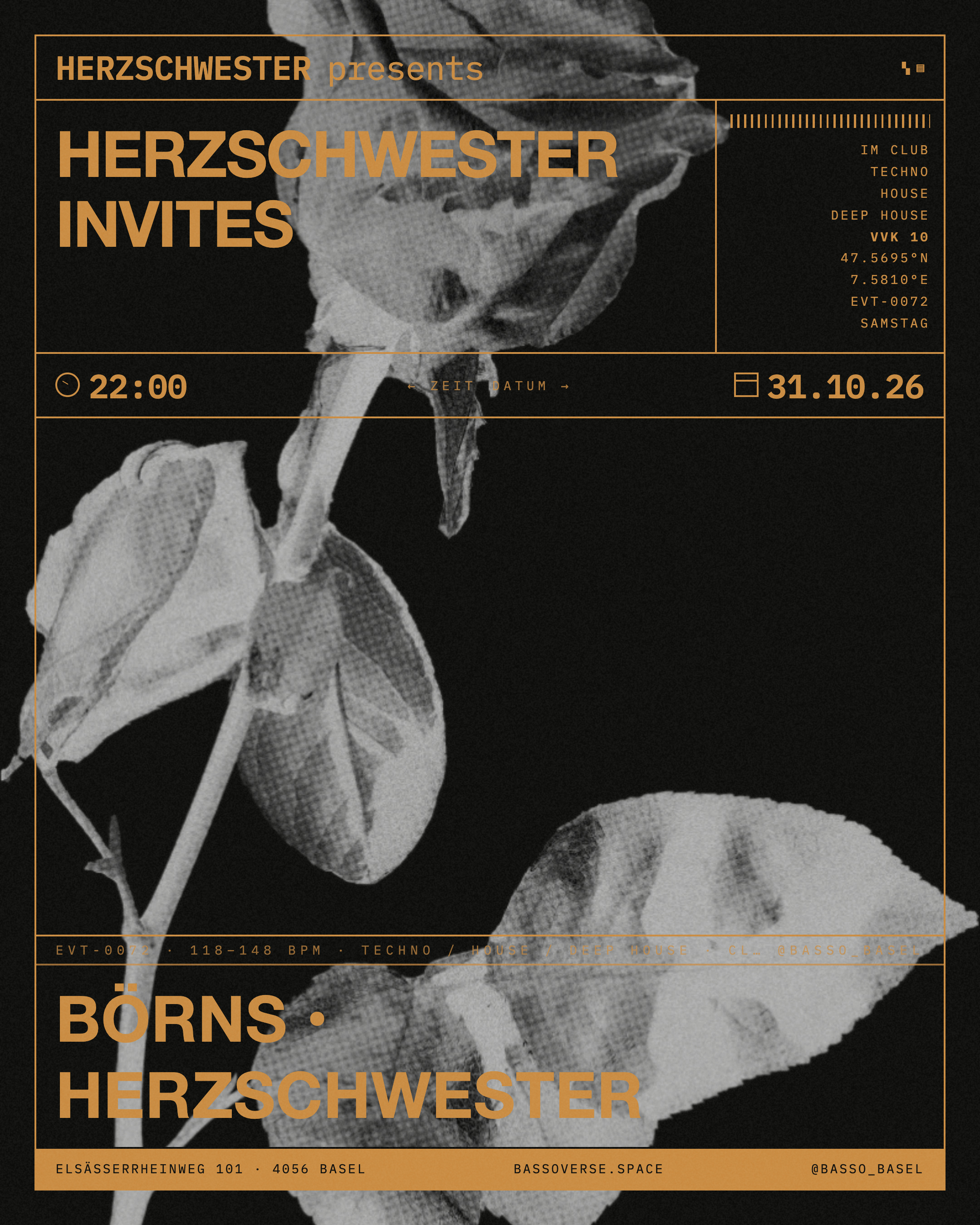 Herzschwester Invites — Börns event poster