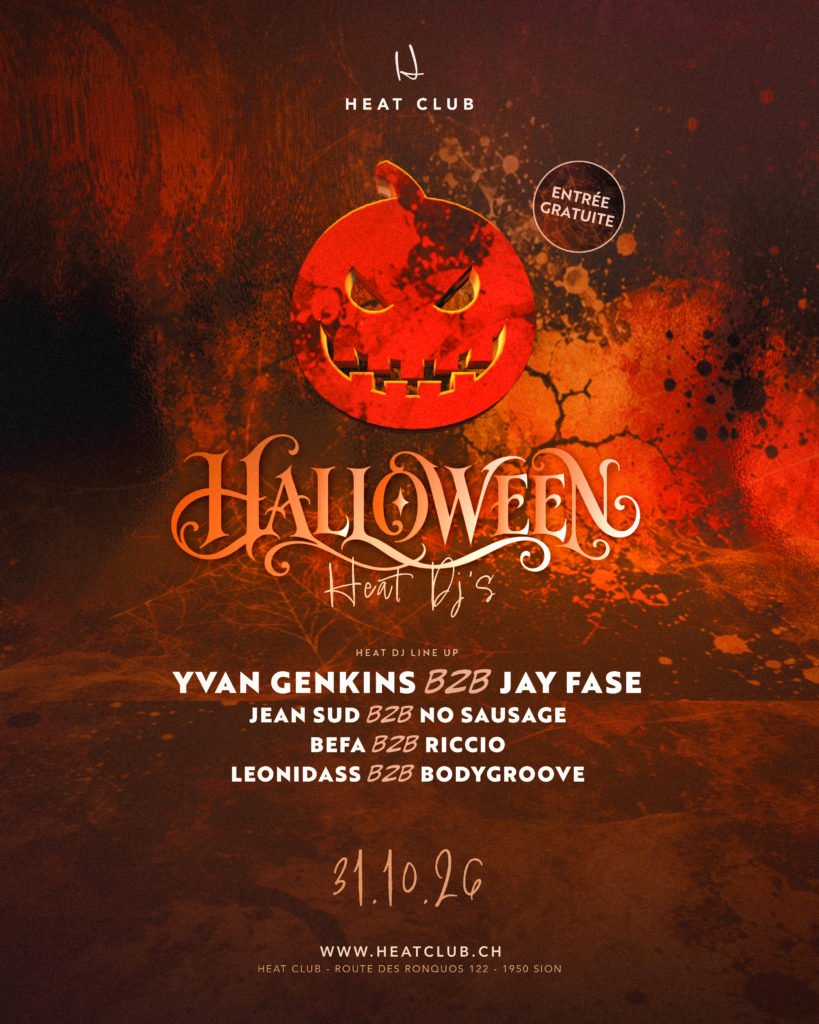Halloween HEAT DJs Veranstaltungsplakat