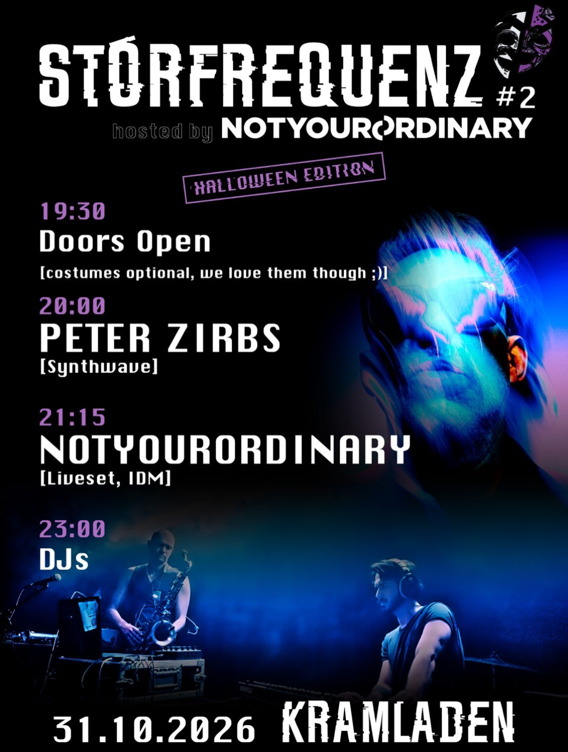 STÖRFREQUENZ #2: Peter Zirbs & NOTYOURORDINARY Veranstaltungsplakat