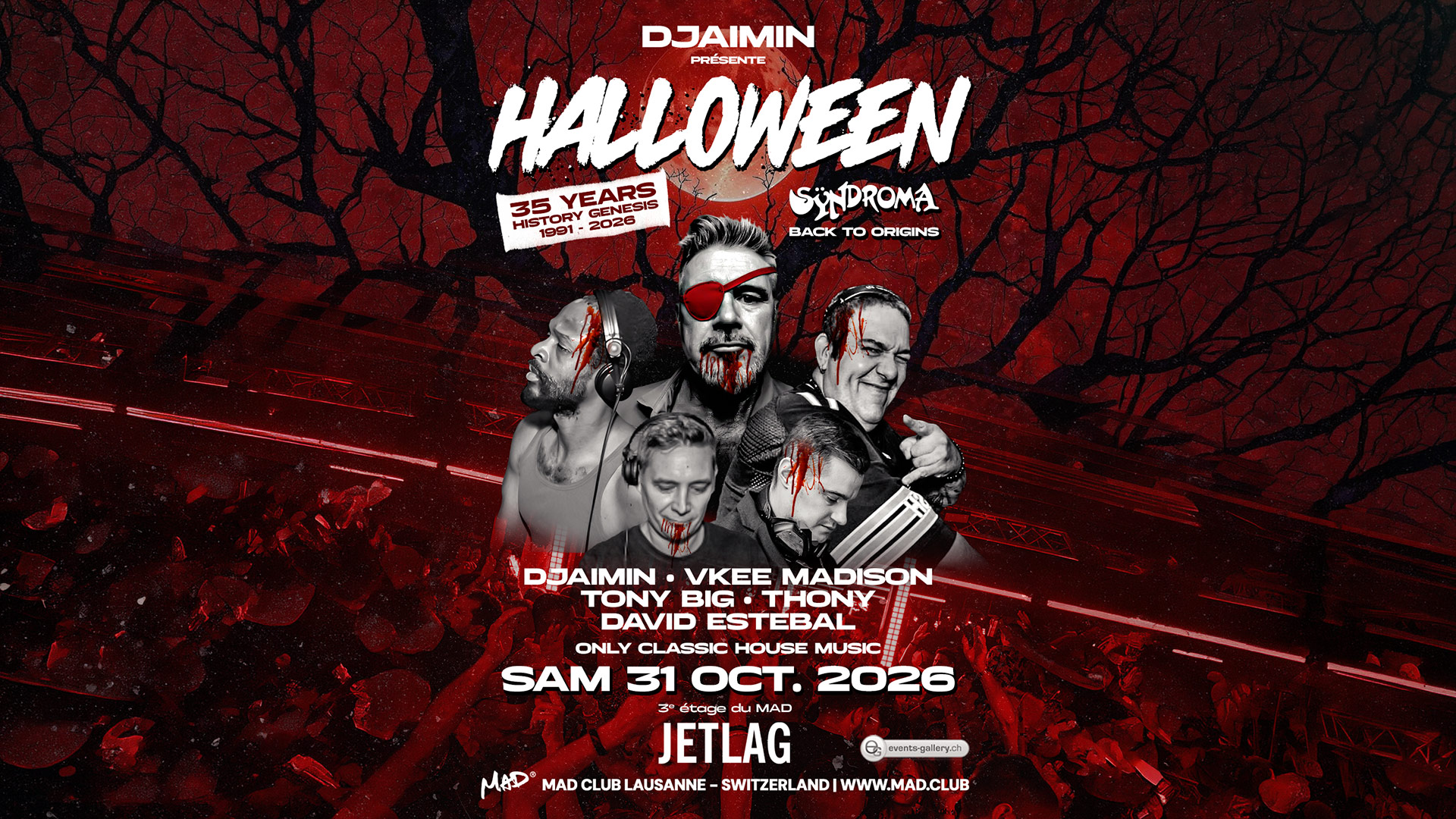 Syndroma Halloween — Jetlag event poster