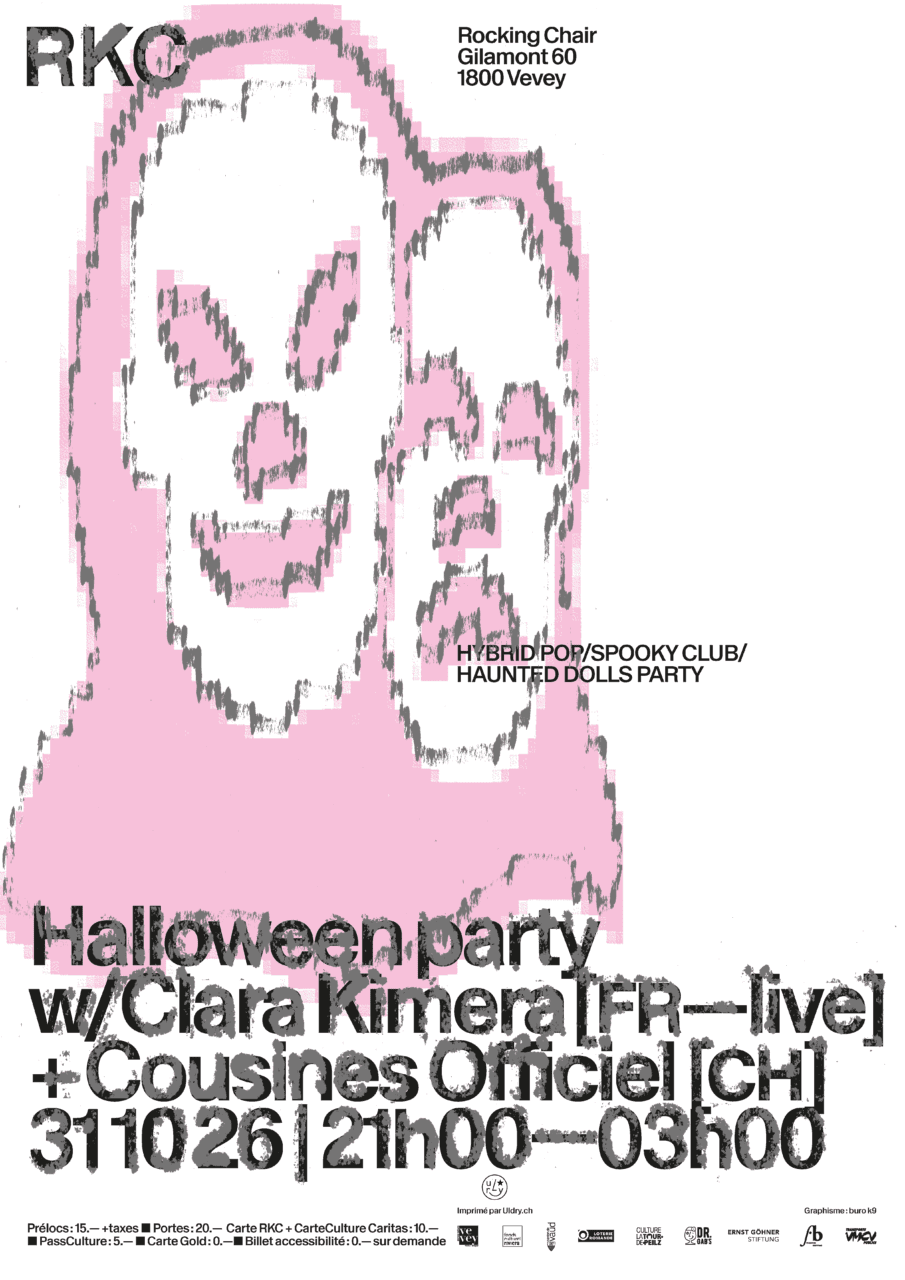 Halloween party: Clara Kimera + Cousines Officiel event poster