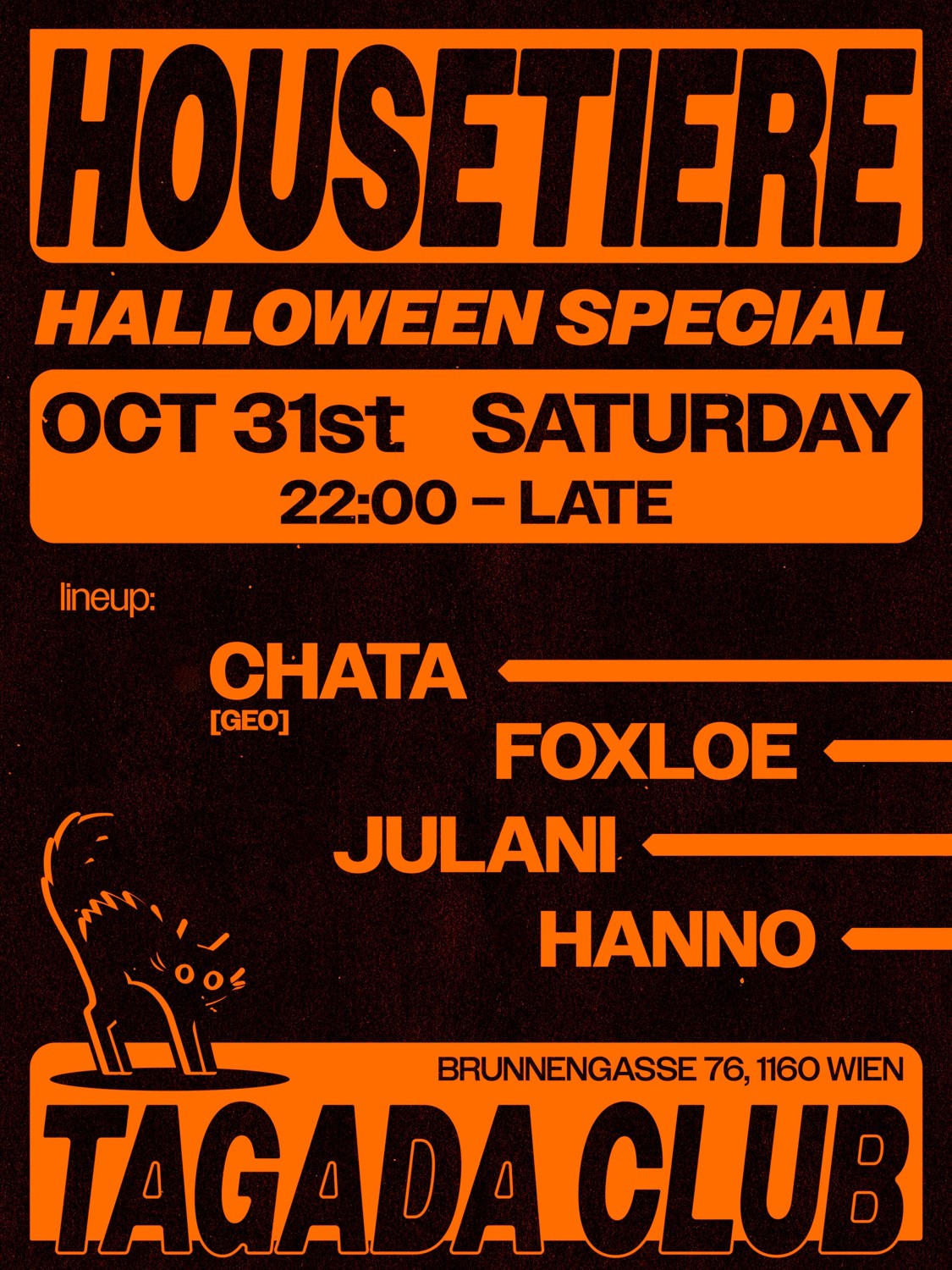 Housetiere Halloween Special event poster