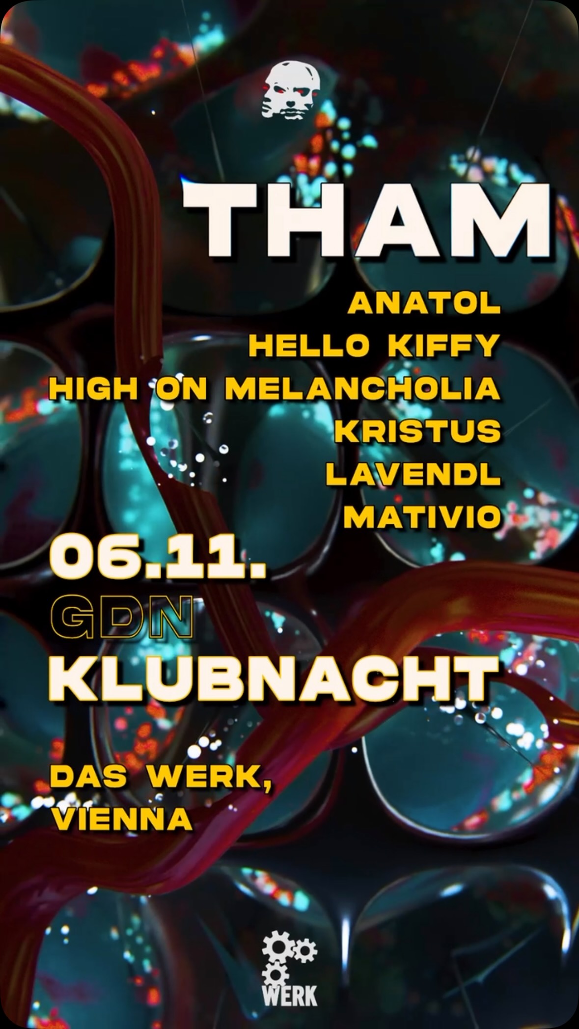 GDN KLUBNACHT w/ THAM event poster