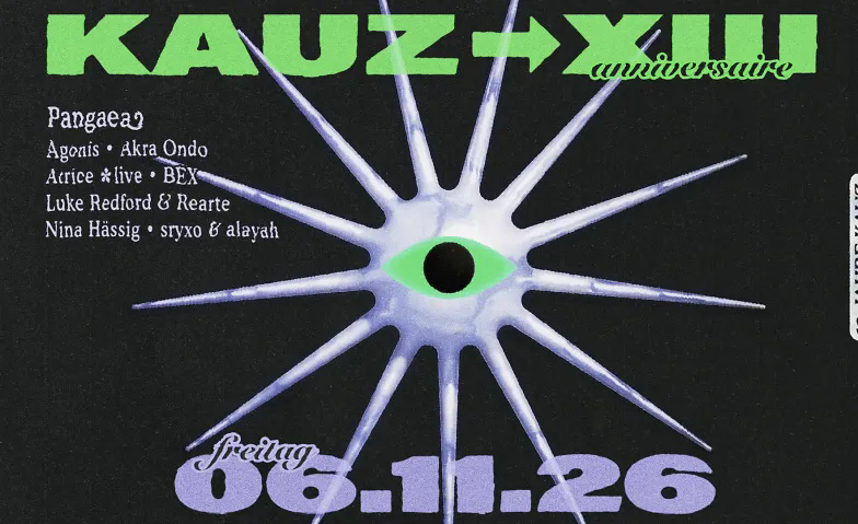 XIII Jahre Kauz – Freitag event poster