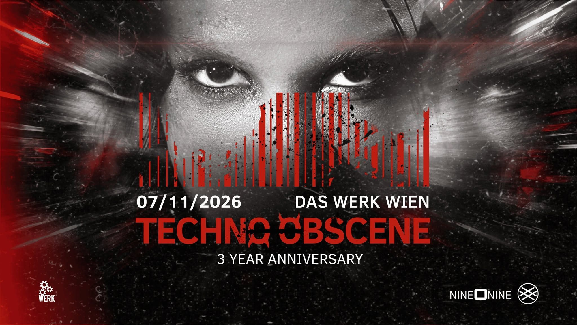 Techno Obscene #35 — 3 Year Anniversary event poster