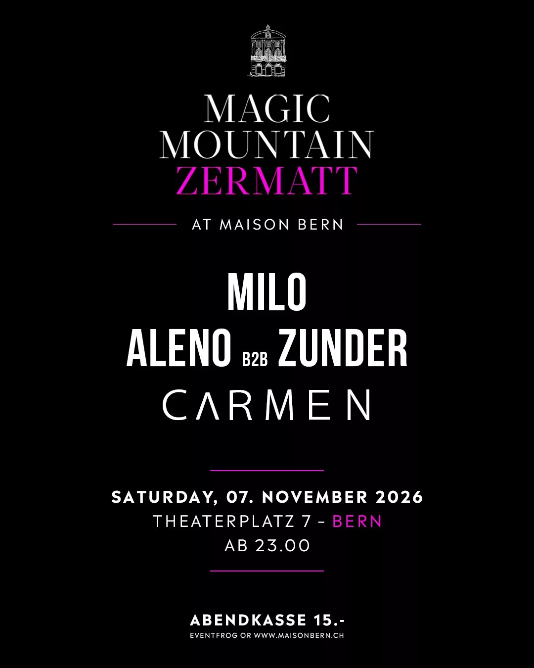 Magic Mountain Zermatt event poster