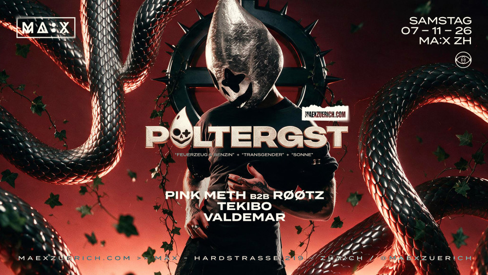 Poltergst x Zurich Veranstaltungsplakat