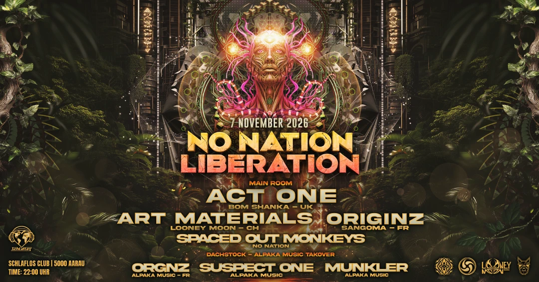 No Nation Liberation event poster