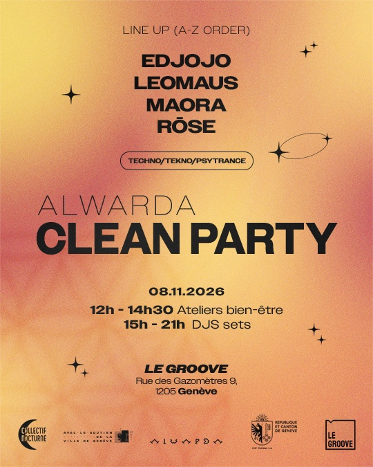 Alwarda Clean Party event poster