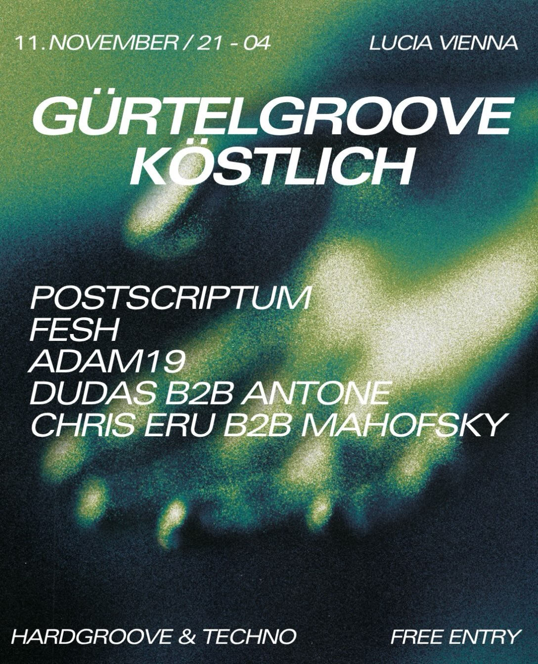 KÖSTLICH X GÜRTELGROOVE event poster