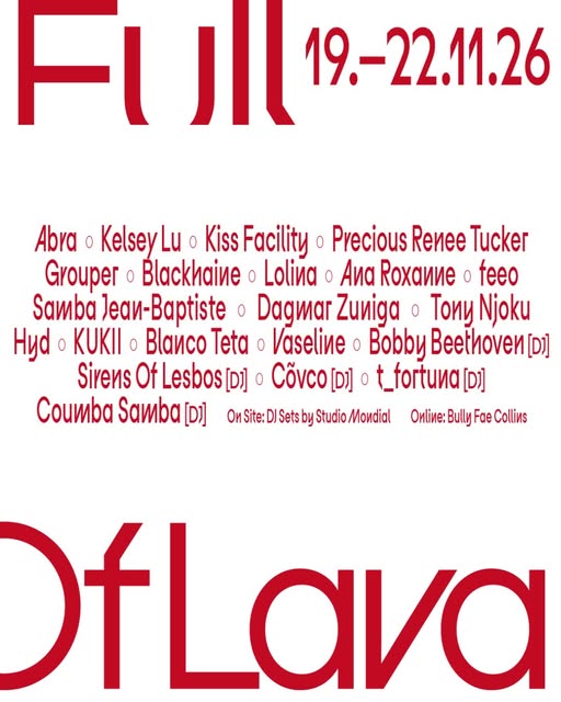 Full Of Lava 2026 · 20 November event poster