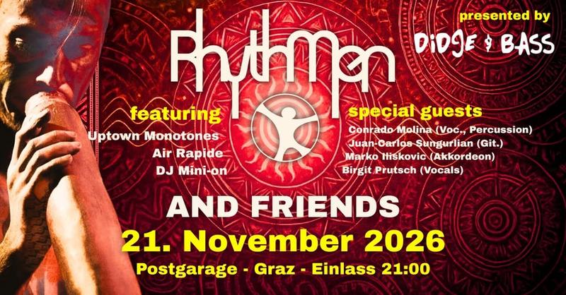 RhythMen and Friends – Didge & Bass event poster