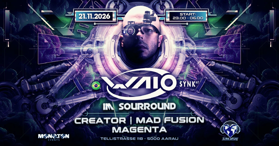 Waio in Sourround event poster