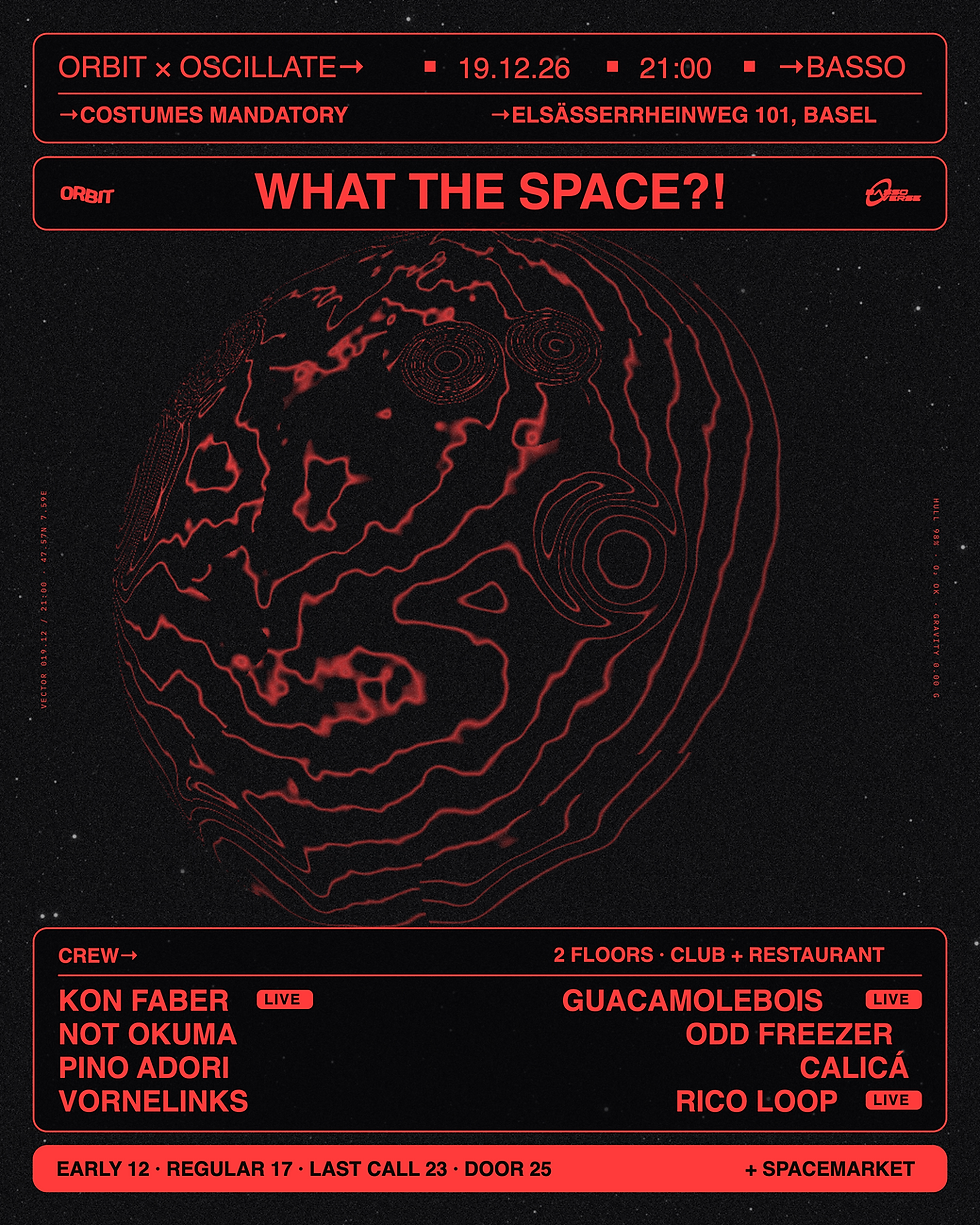 Space Party x Oscillate event poster
