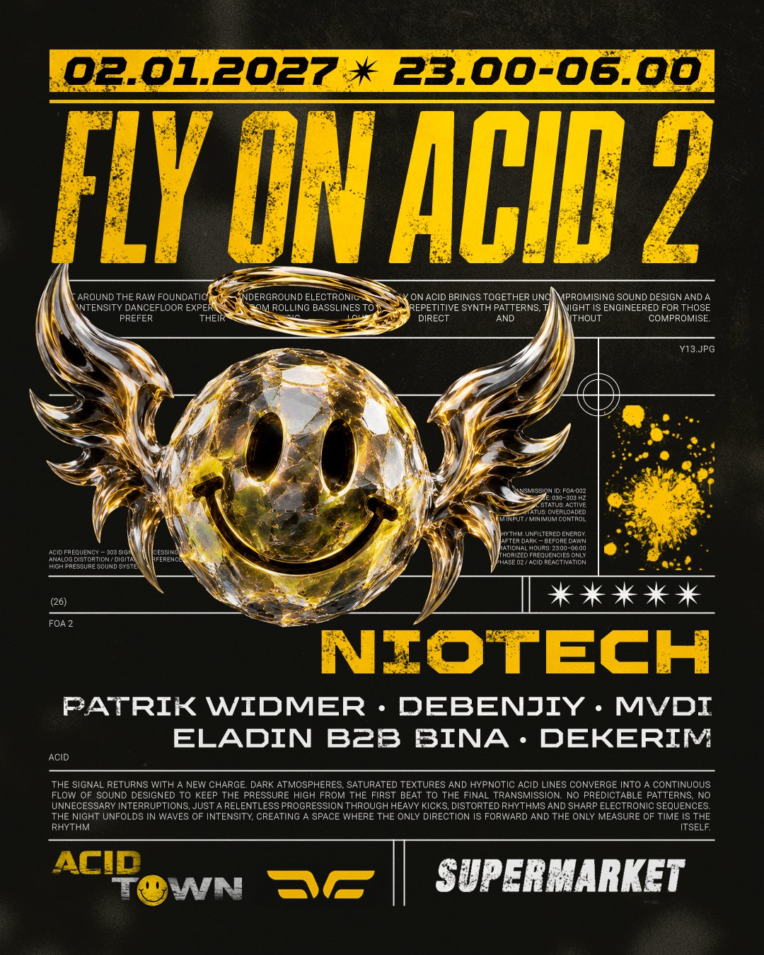 Fly on Acid 2 event poster