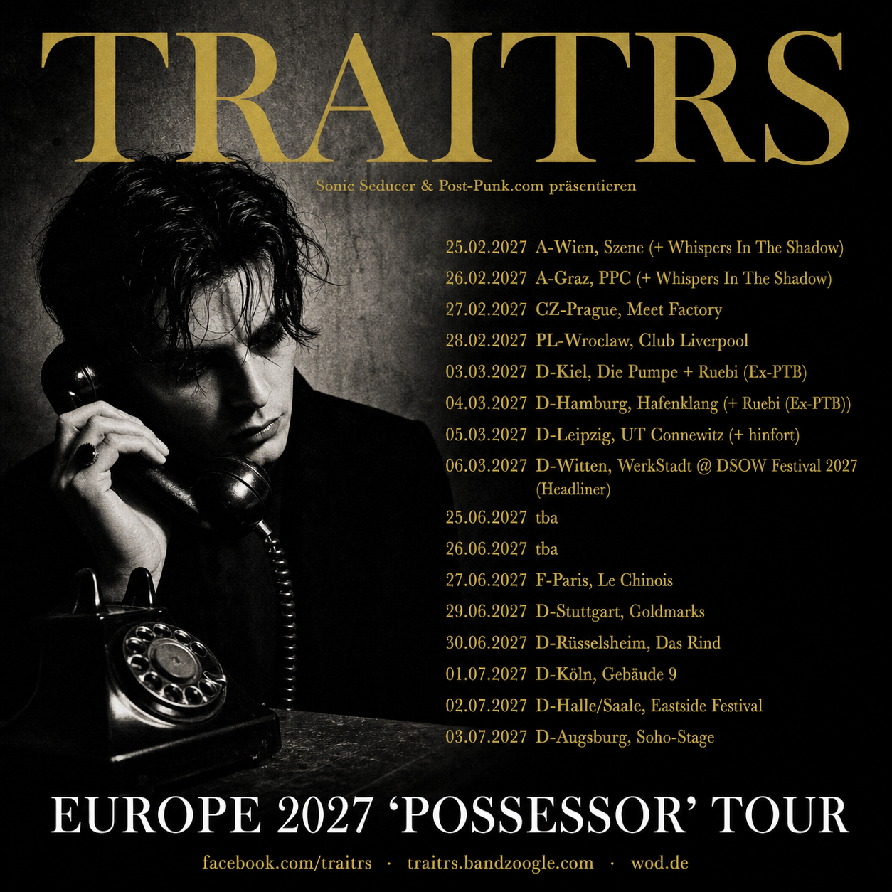 TRAITRS — Possessor Tour with Whispers in the Shadow event artwork