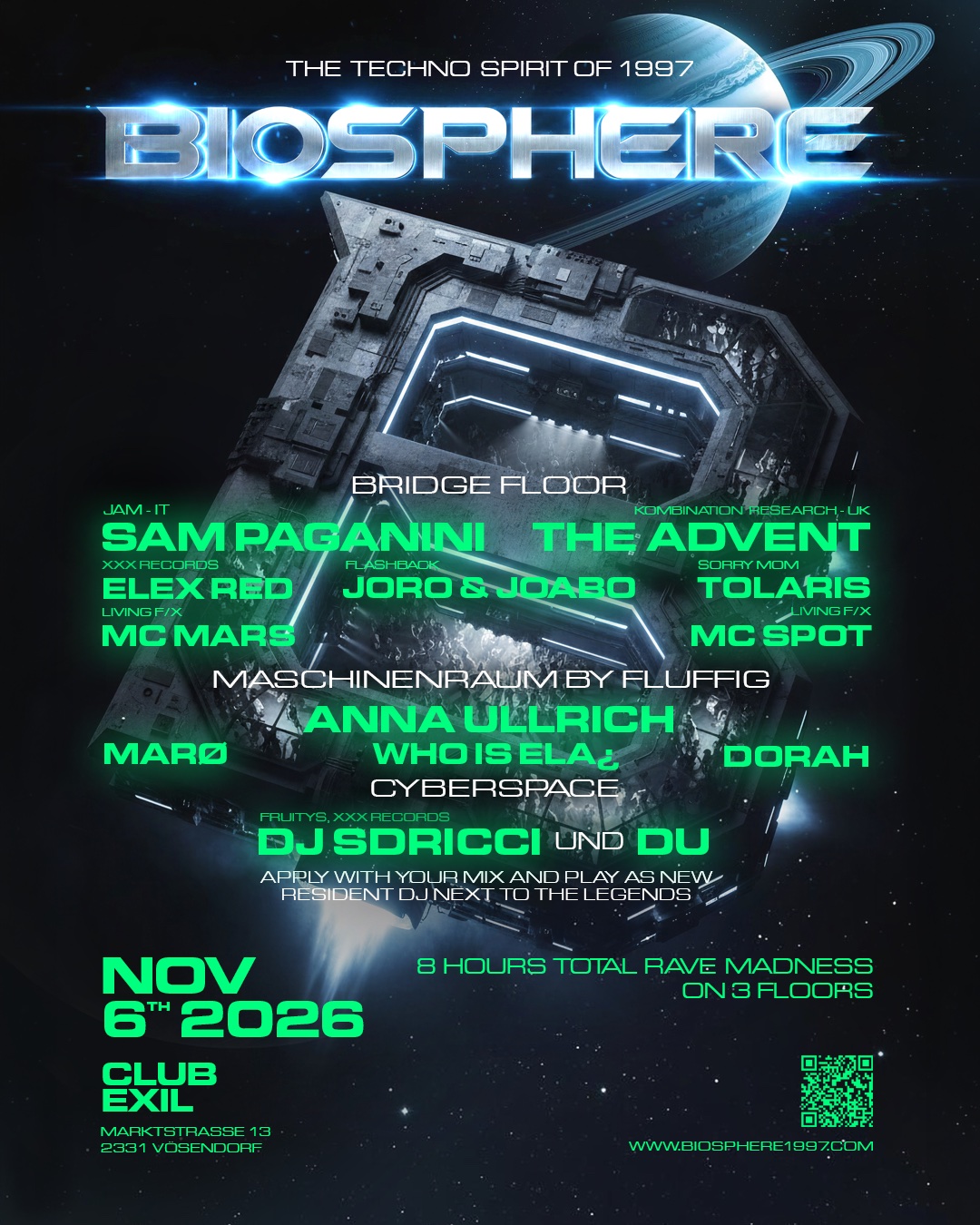 BIOSPHERE — The Techno Spirit of 1997 event poster