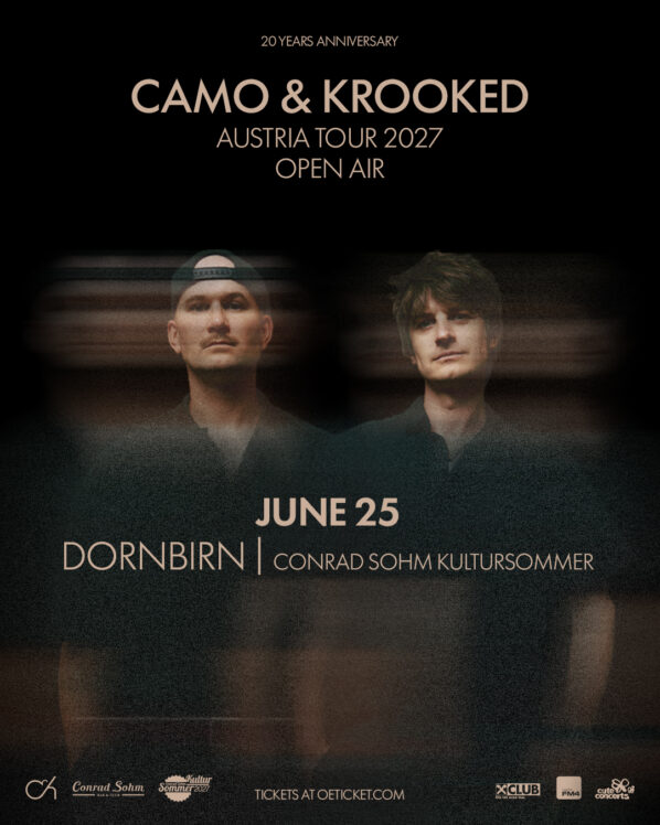 Camo & Krooked — 20 Years Anniversary Open Air Tour 2027 Veranstaltungsplakat