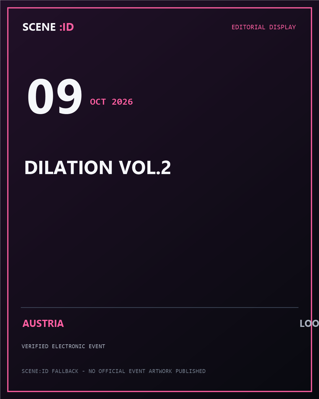 Dilation Vol.2 event poster