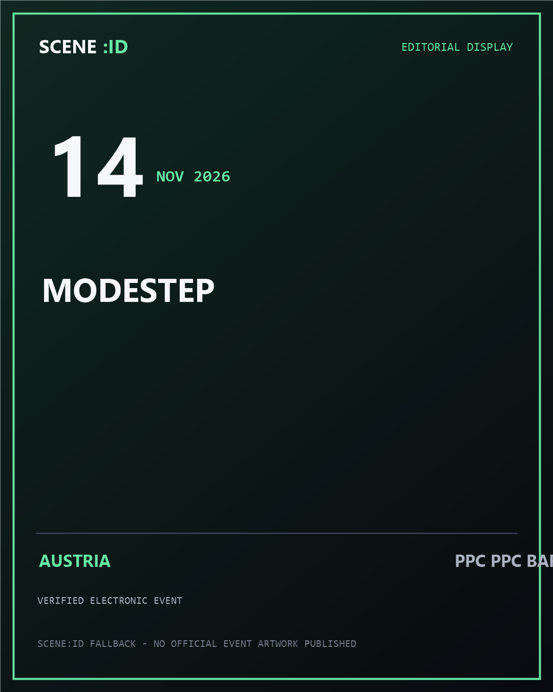 MODESTEP event poster