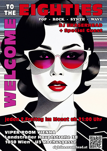 WELCOME TO THE EIGHTIES event poster