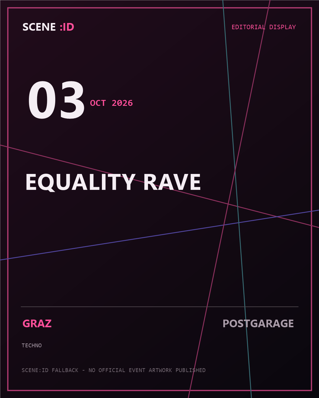 EQUALITY RAVE Veranstaltungsplakat