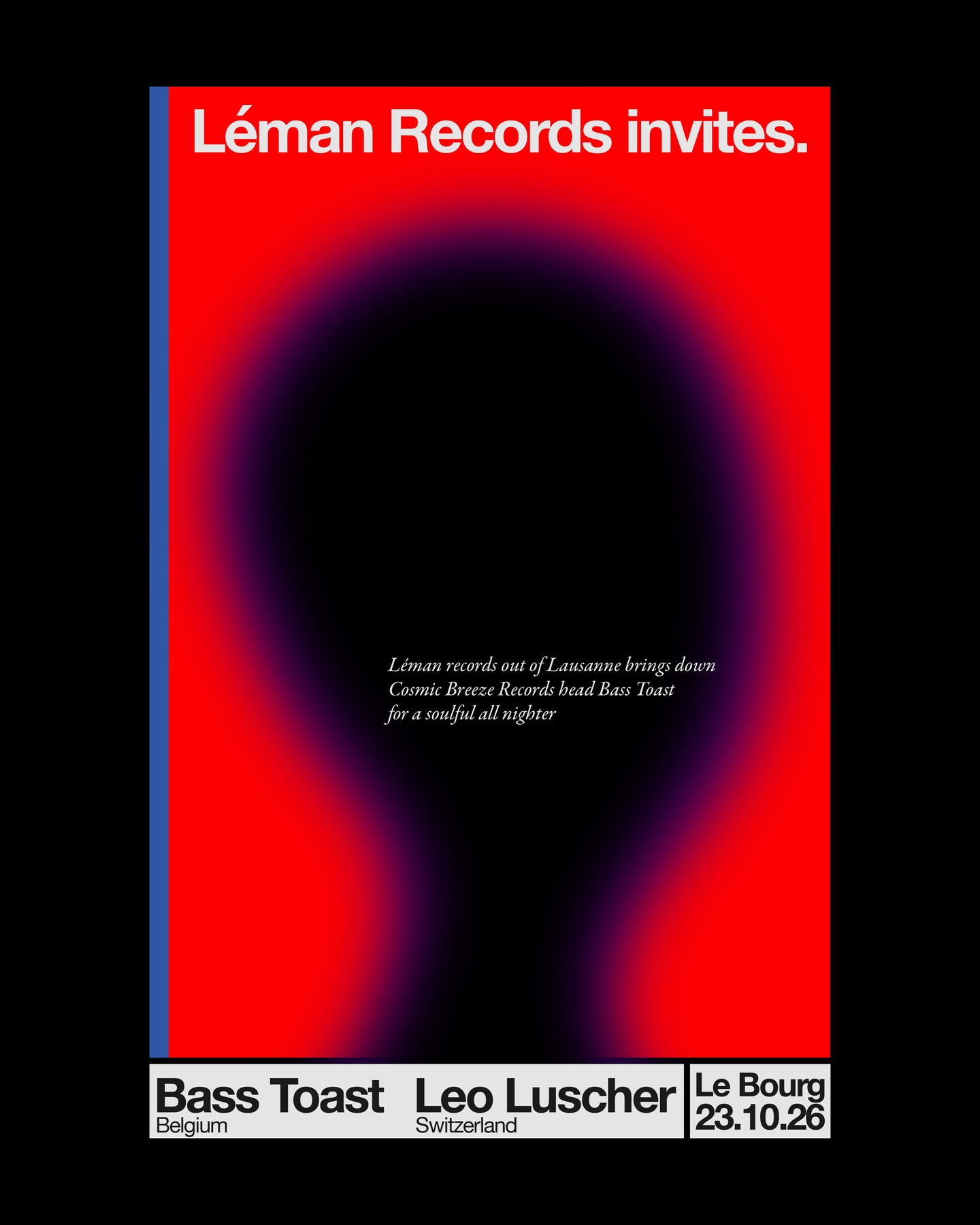 Léman Records invites Bass Toast & Leo Luscher event artwork